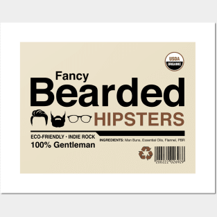 Fancy Bearded Hipsters Posters and Art